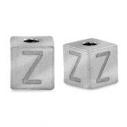 Perles en acier Inox lettre Z Argenté