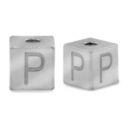 Perles en acier Inox lettre P Argenté
