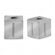 Perles en acier Inox lettre I Argenté