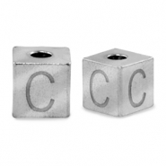 Perles en acier Inox lettre C Argenté