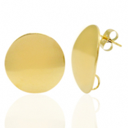 Boucles d'oreilles en acier Inox/puces d’oreilles 20mm avec anneau Doré