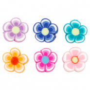 Perles en polymère fleur Multicolore