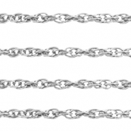 Apprêts en acier inox chaîne maille jaseron maillons Argenté