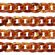 Chaîne acrylique 19mm Marron topaze