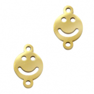Breloques en acier Inox/connecteur smiley Doré