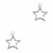 Breloques en acier Inox étoile Argenté