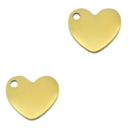 Breloques en acier Inox coeur Doré