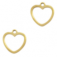 Breloques en acier Inox coeur Doré
