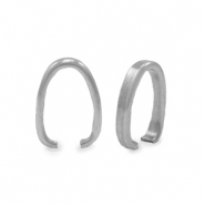 Apprêts en acier inox bélière sans anneau 13x9mm Argenté