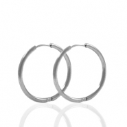 Boucles d'oreilles en acier Inox créoles 22mm Argenté