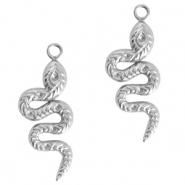 Breloques en acier Inox serpent Argenté