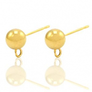 Boucles d'oreilles en acier Inox avec anneau Doré