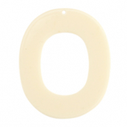 Pendentifs en r&eacute;sine ovale Blanc cass&eacute;