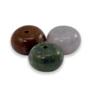 Pierres naturelles Calcédoine (Jaspe) rondelles 8x5mm Multicolore vert