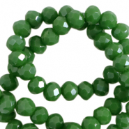 Perles à facettes 6x4mm disque Heishi Vert cadmium-pearl shine coating