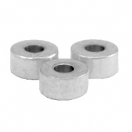 Perles en acier inox disque 4mm Argenté