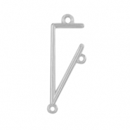 Breloques en métal DQ connecteur triangle Argenté antique (sans nickel)
