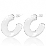 Boucles d'oreilles tendance créoles Transparent