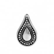 Perles en métallique goutte déco Argenté antique