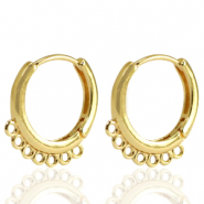 M&eacute;tal TQ laiton boucles d'oreilles cr&eacute;oles Dor&eacute;