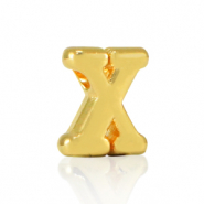 Perles alphabet en métal DQ X Doré (sans nickel)