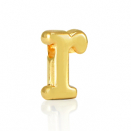Perles alphabet en métal DQ R Doré (sans nickel)