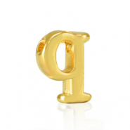 Perles alphabet en métal DQ Q Doré (sans nickel)