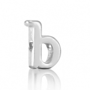Perles alphabet en m&eacute;tal DQ B Argent&eacute; antique (sans nickel)