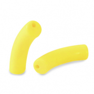 Perles acryliques tube Jaune flamboyant