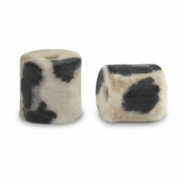 Pierres naturelles Jaspe Dalmatien disc 4x4mm Greige