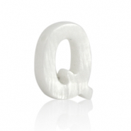 Pendentifs coquillage specials lettre Q Blanc (couleur naturelle)