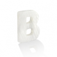 Pendentifs coquillage specials lettre B Blanc (couleur naturelle)