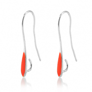 Apprêts en métal DQ boucles d'oreilles Argenté antique-rouge (sans nickel)