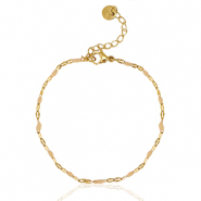 Bracelets en acier inox Beige latte-doré