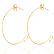 Boucles d'oreilles en acier Inox Doré