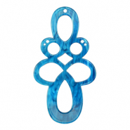 Pendentifs en r&eacute;sine baroque Bleu de prusse