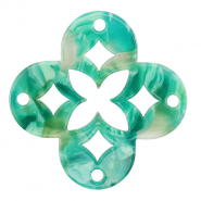 Pendentifs en résine mosaïque Turquoise-vert