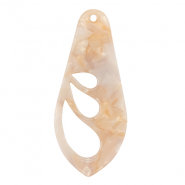 Pendentifs en résine aile Rose-blanc nacré