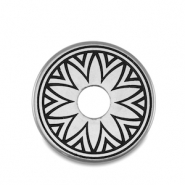 Perles en m&eacute;tal DQ donut Argent&eacute; antique (sans nickel)