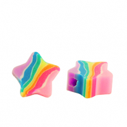 Perles en polymère étoile Multicolore