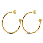 Boucles d'oreilles en acier inox 38mm Doré