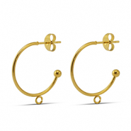 Boucles d'oreilles en acier inox 20mm Doré