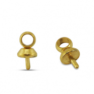 Apprêts en acier inox embout pour perles Doré