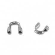 Apprêts en acier inox protection pour fil Argenté