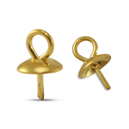 Apprêts en acier inox embout pour perles Doré