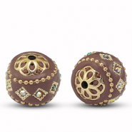 Perles bohèmes Violet-doré