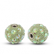 Perles bohèmes Vert-strass