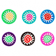 Perles en polymère torsion Multicolore
