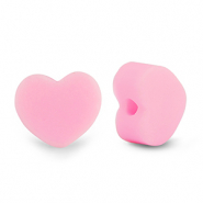 Perles en polymère coeur Rose clair