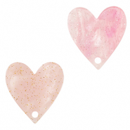 Pendentifs en r&eacute;sine Rose clair